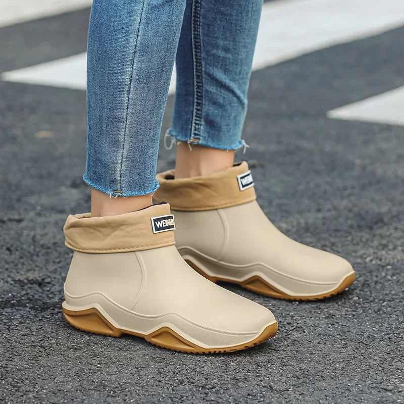 Men's Women Ankle Rain Boots Fashion Water Proof 