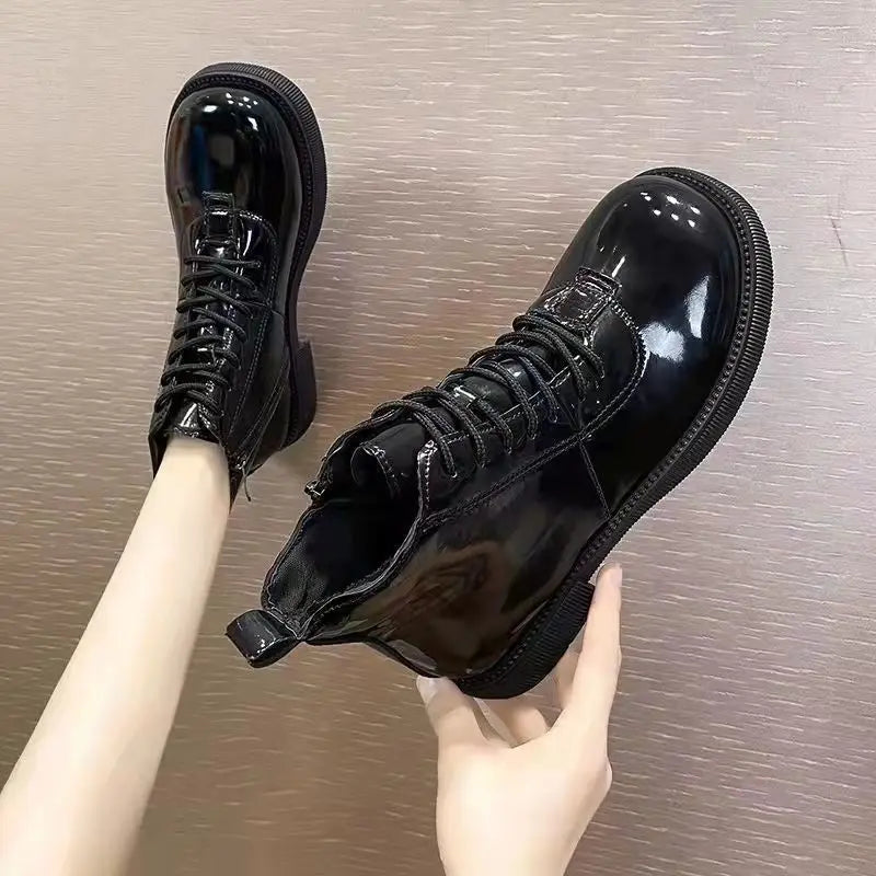 Female Ankle Boots Waterproof Booties Elegant 