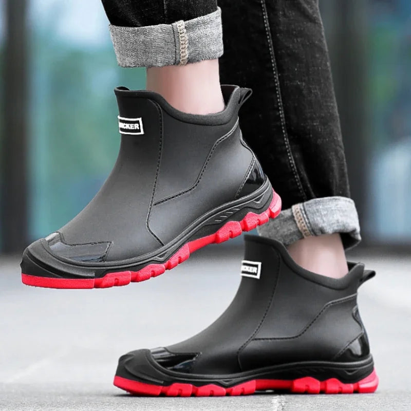 Men's Rain Boots Waterproof Boots Outdoor Non-slip Casual 