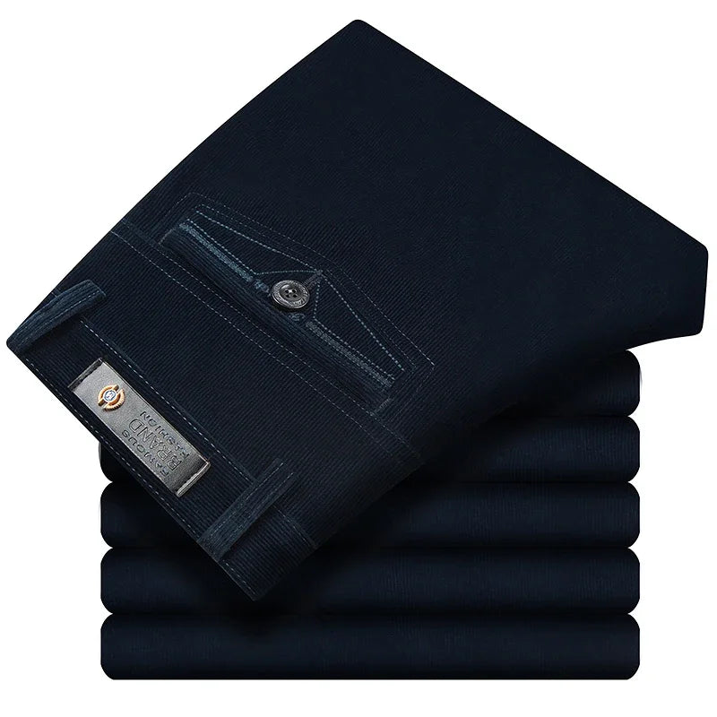 Corduroy pants loose joggers middle-aged men 