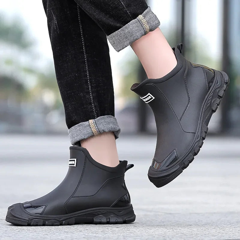 Men's Rain Boots Waterproof Boots Outdoor Non-slip Casual 