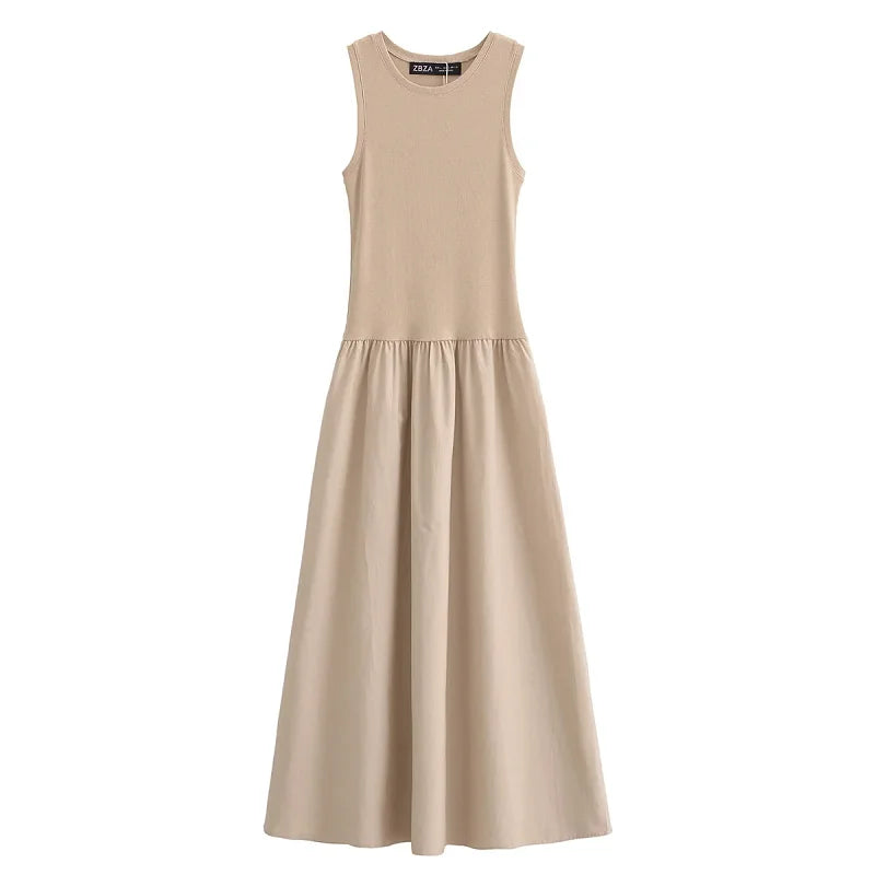 Elegant Long Spring Dress Weaving