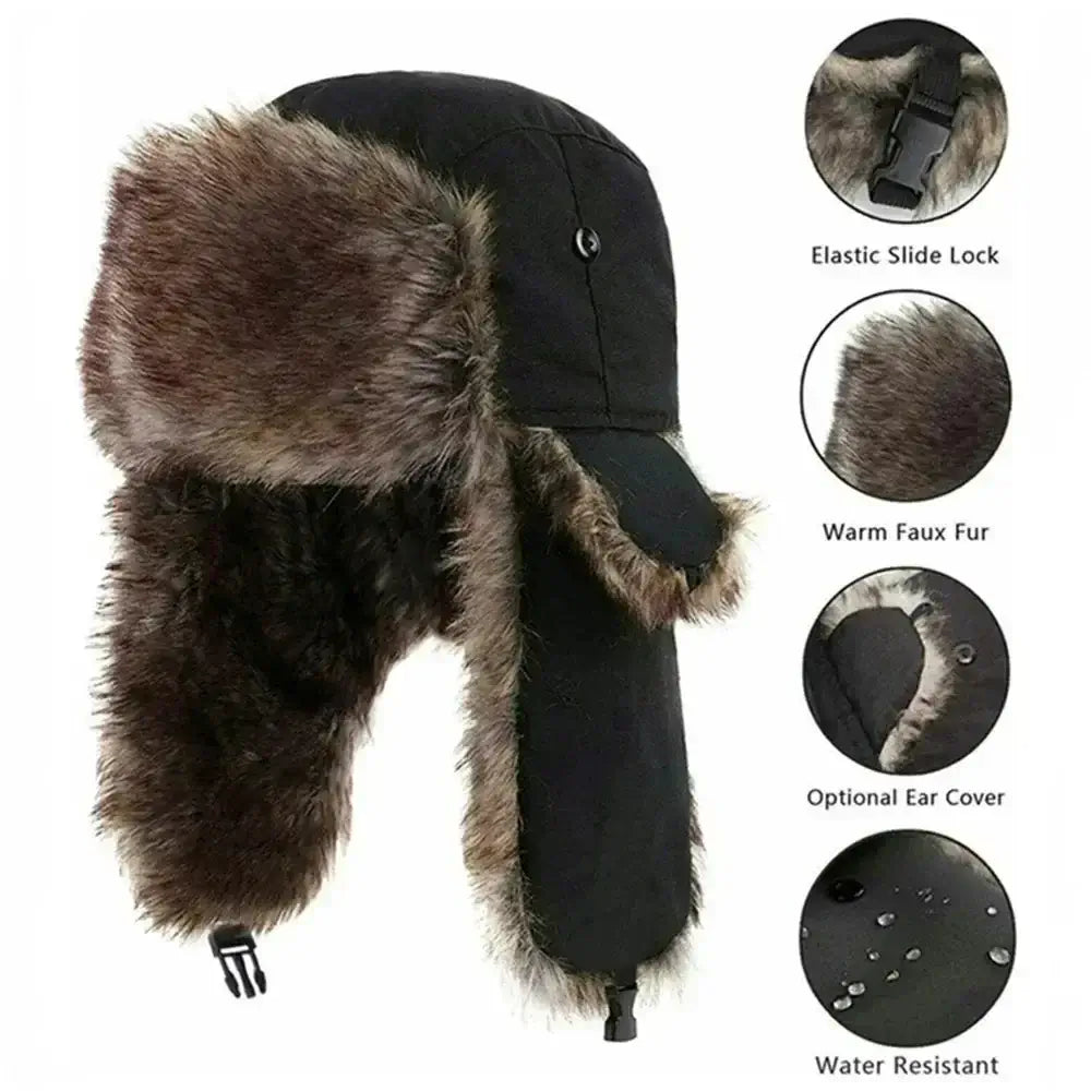 Unisex Warm Mens Women Trapper Cap Aviator 