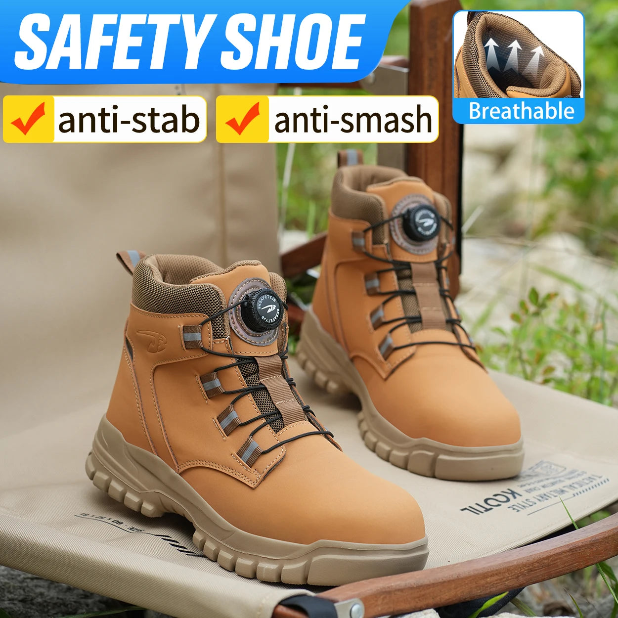 Waterproof Safety Boots Men Indestructible Steel Toe