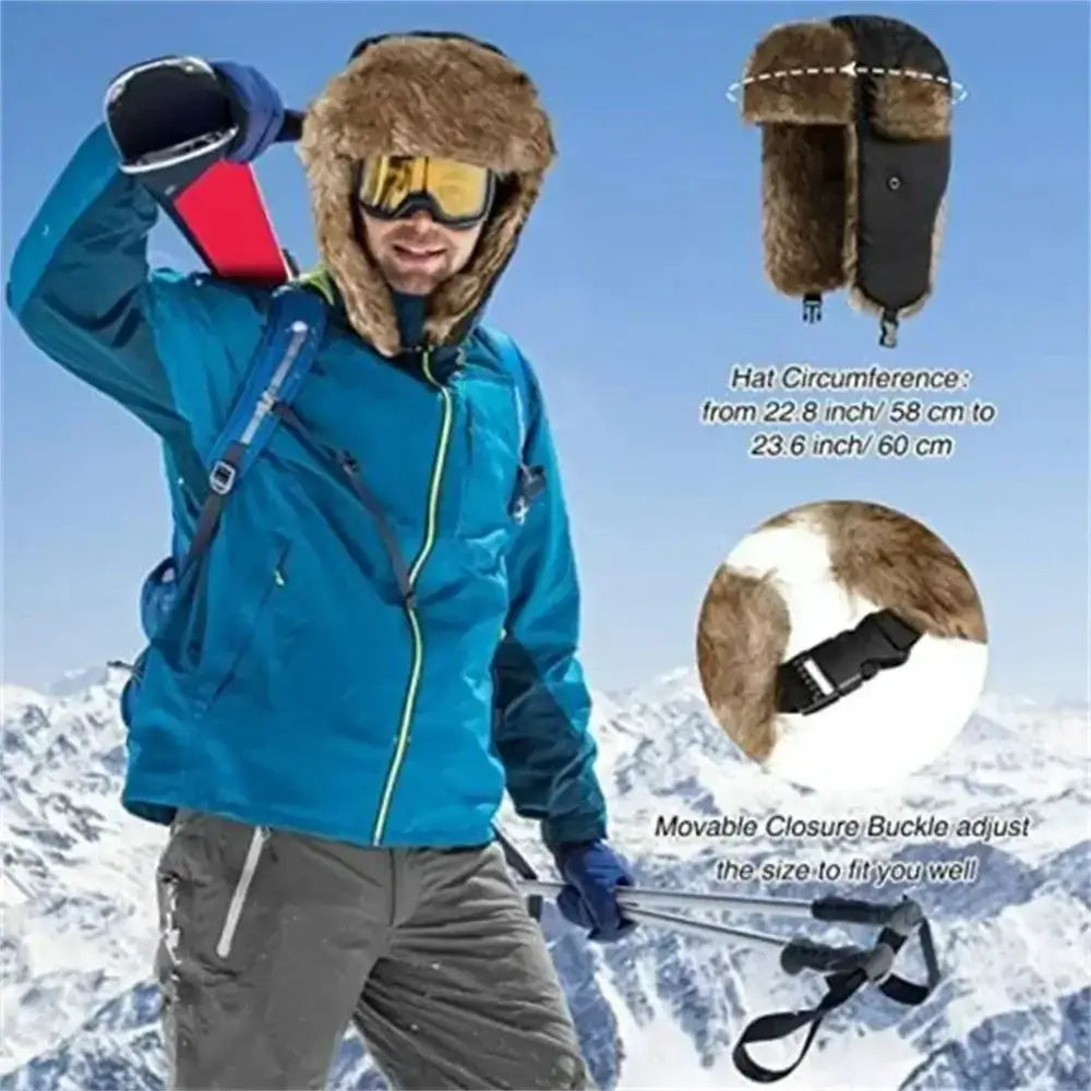 Unisex Warm Mens Women Trapper Cap Aviator 