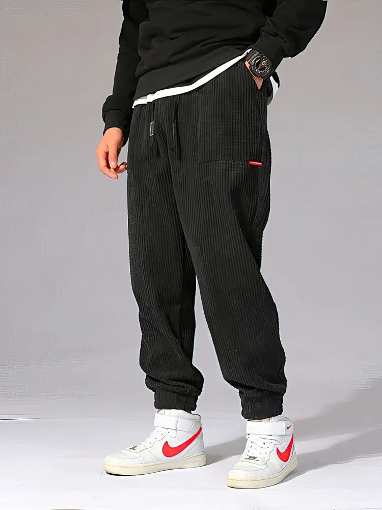 Baggy Corduroy Jogger Pants Men Tech Fleece Sweatpants Man 