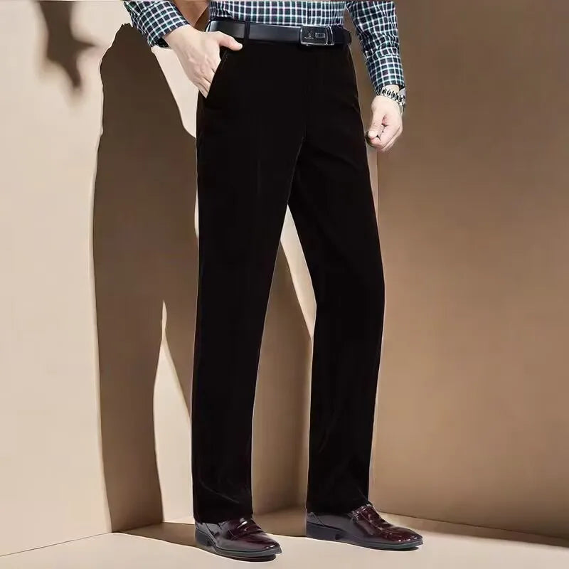 Corduroy pants loose joggers middle-aged men 