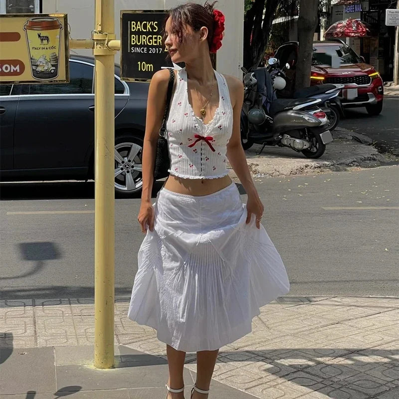 Korean Fashion Dress BowElasticity