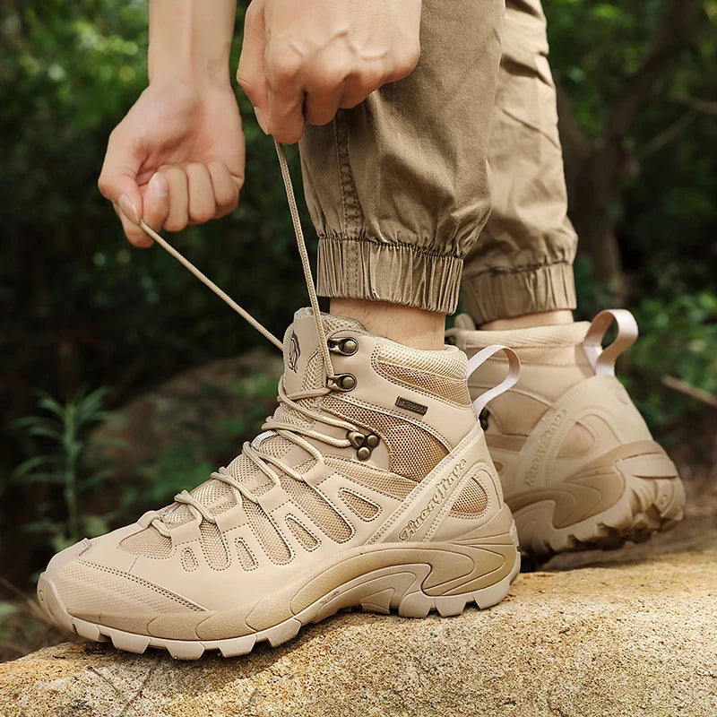 Men Boots 2025 New Platform Boots Outdoor Waterproof 