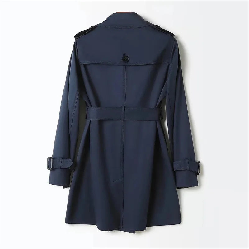 Trench Coat for Women Double Breasted British Trench Coats 