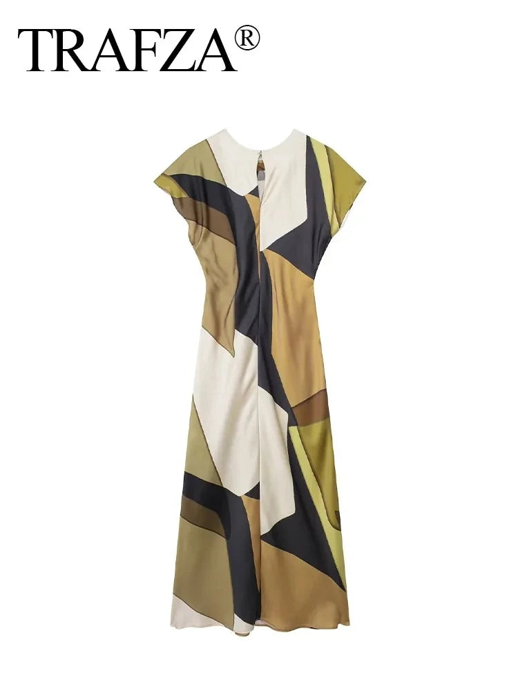 Long Dress O-Neck Style Vintage