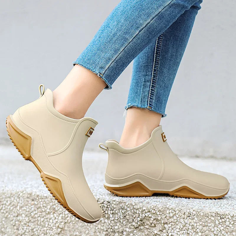 Men's Women Ankle Rain Boots Fashion Water Proof 