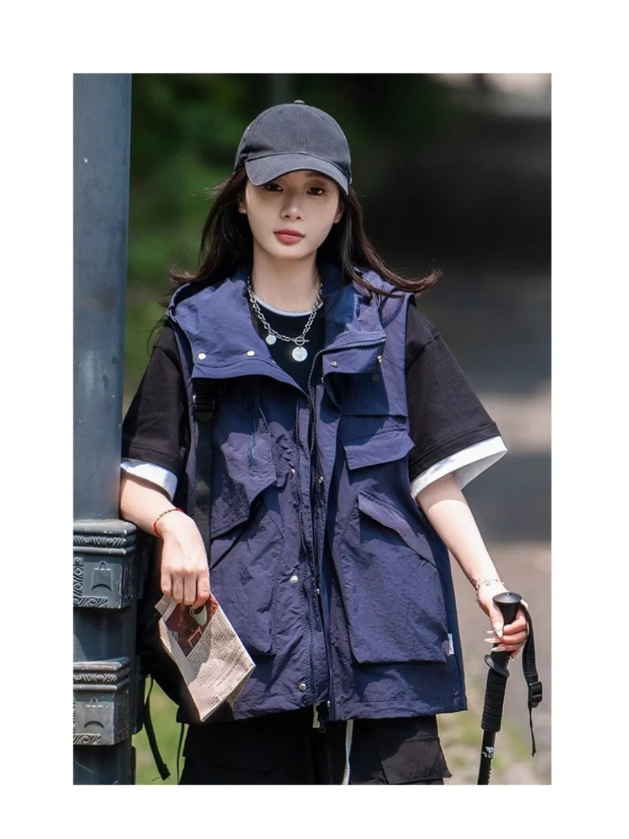 Breathable Outdoor Workwear Vest Lightweight Summer 