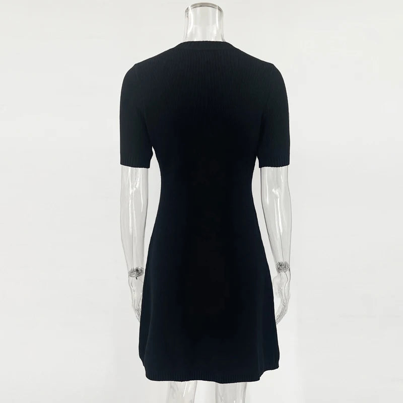 Elegant Mini Dress knee Mini Fabric