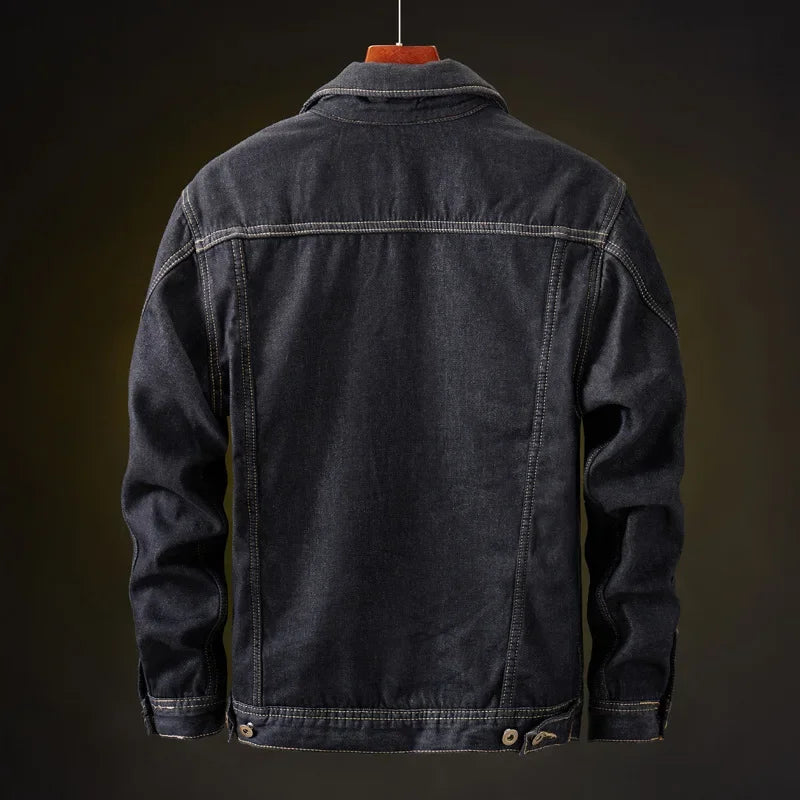 Winter Men Denim Jackets Thick Outerwear Coats 