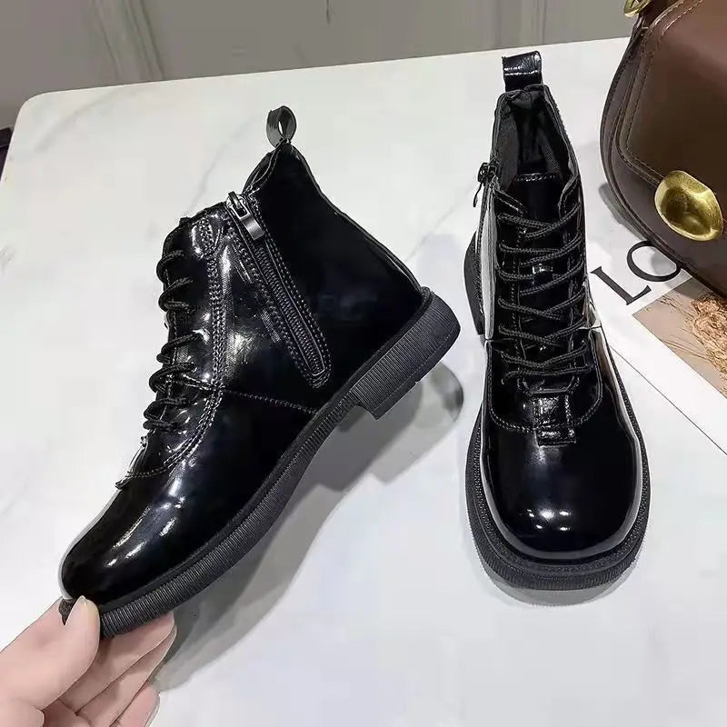 Female Ankle Boots Waterproof Booties Elegant 