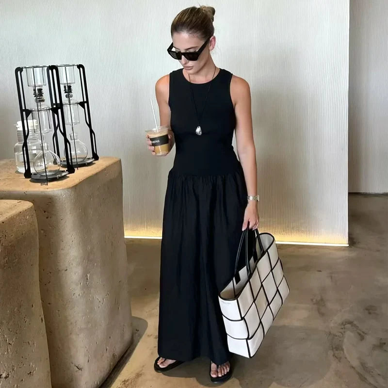 Elegant Long Spring Dress Weaving