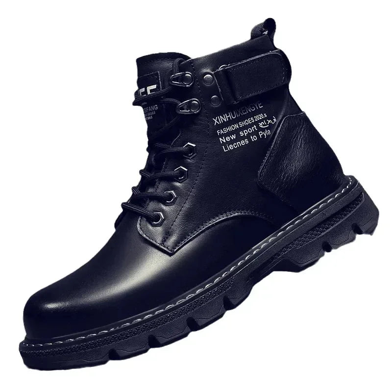 Ankle Men's Motorcycle Boots Platform Boots Man Outdoor 