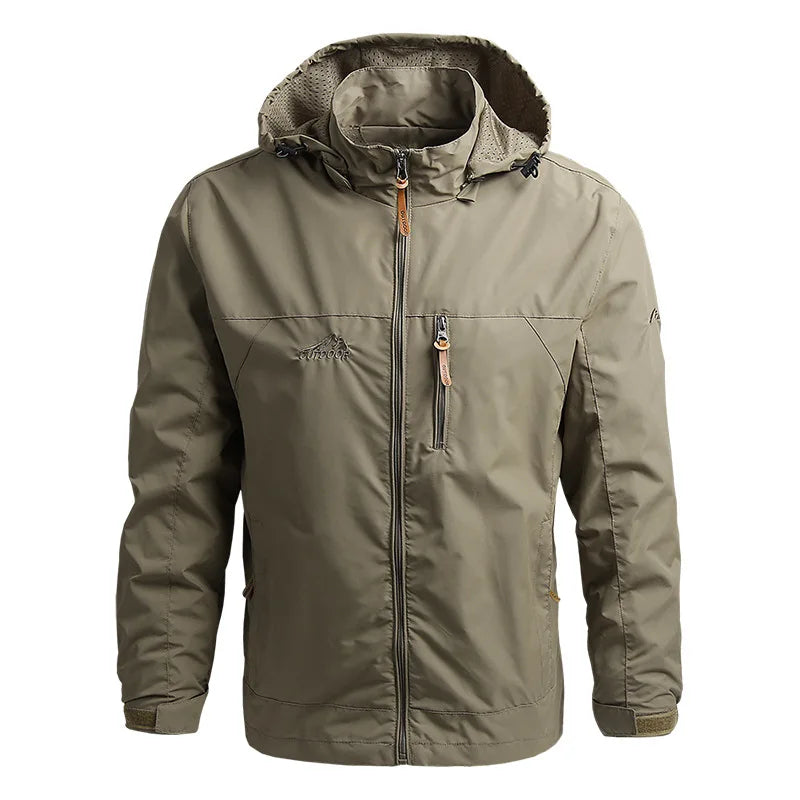 Windbreaker Men Tactical Jacket Waterproof Outdoor Hooded 