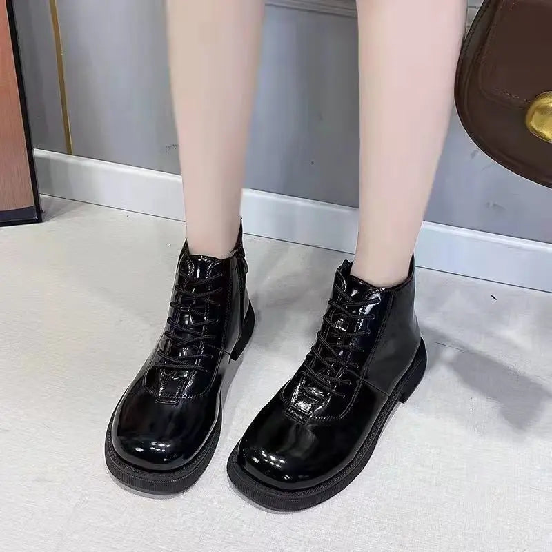 Female Ankle Boots Waterproof Booties Elegant 
