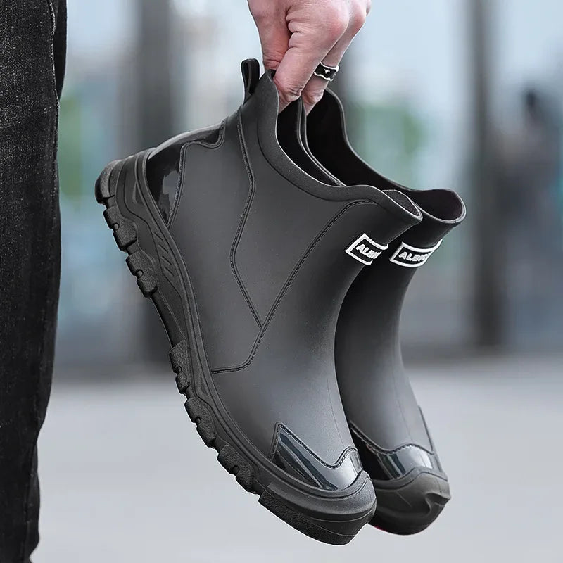 Men's Rain Boots Waterproof Boots Outdoor Non-slip Casual 