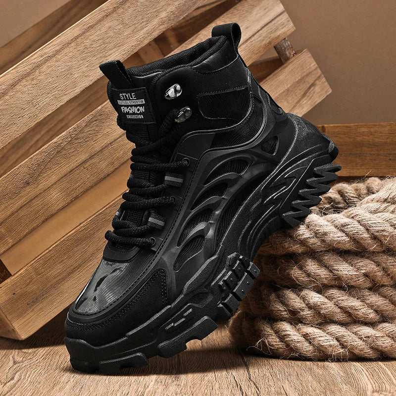 Men's Boots Outdoor Waterproof Men Ankle Boots Men Platform 