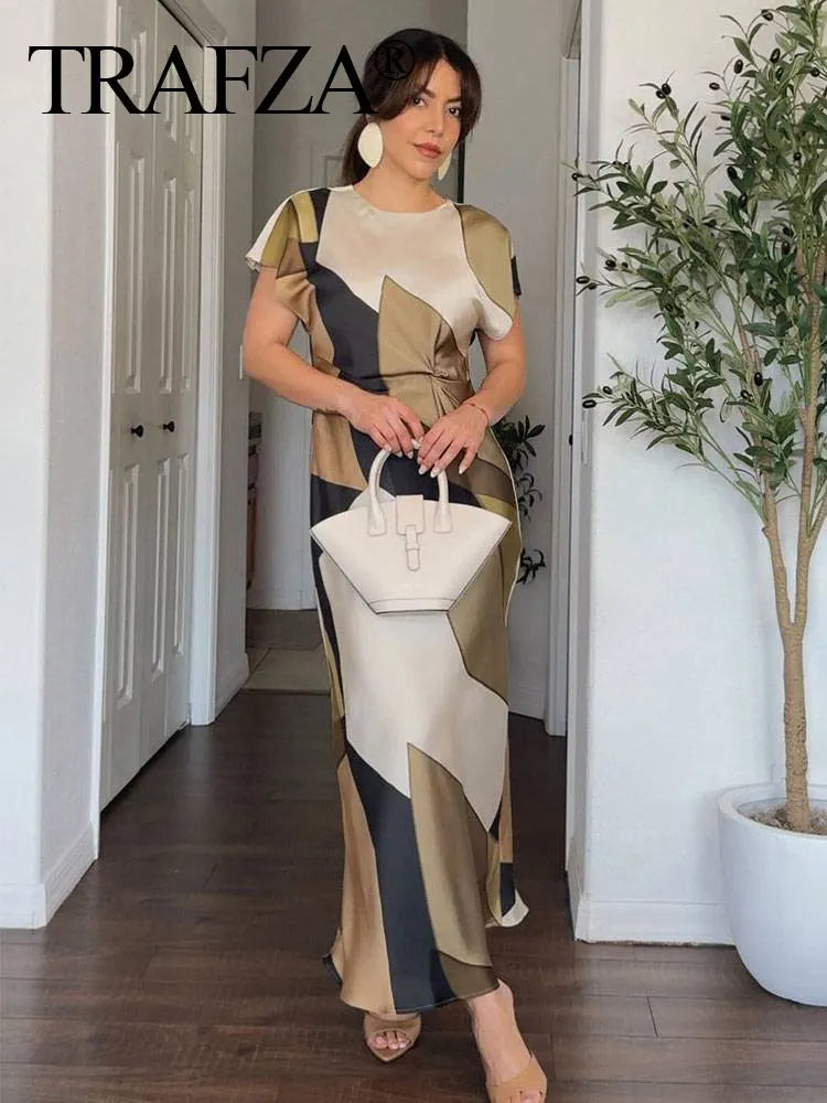 Long Dress O-Neck Style Vintage