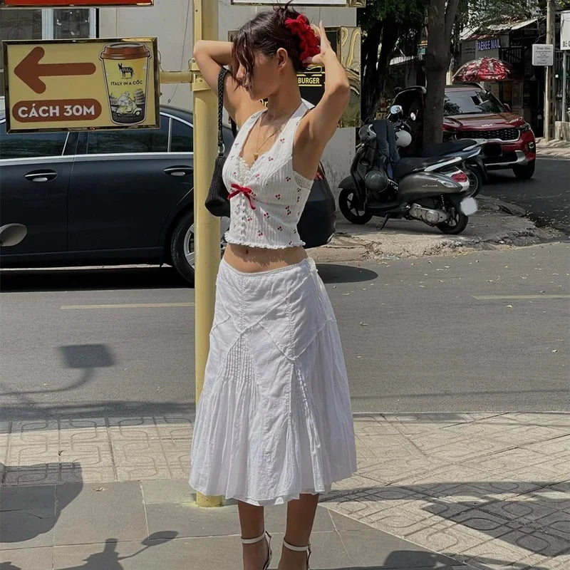 Korean Fashion Dress BowElasticity
