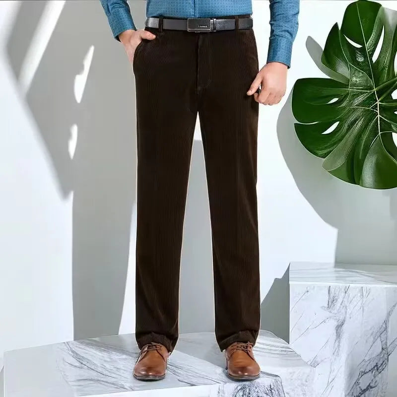 Corduroy pants loose joggers middle-aged men 