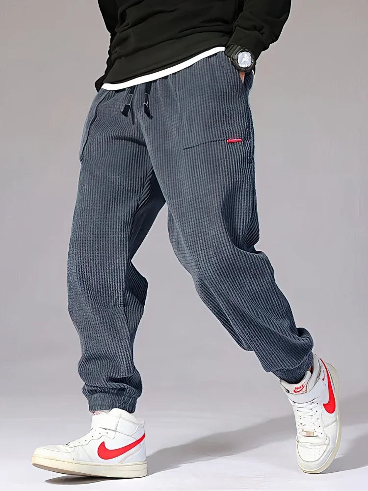 Baggy Corduroy Jogger Pants Men Tech Fleece Sweatpants Man 
