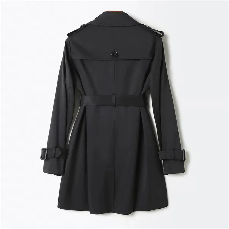 Trench Coat for Women Double Breasted British Trench Coats 