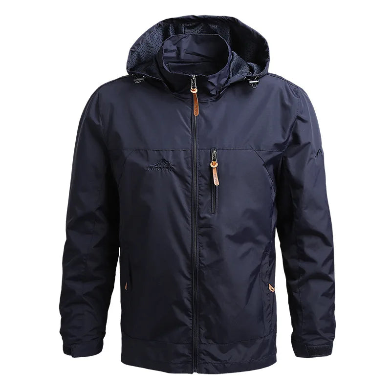 Windbreaker Men Tactical Jacket Waterproof Outdoor Hooded 