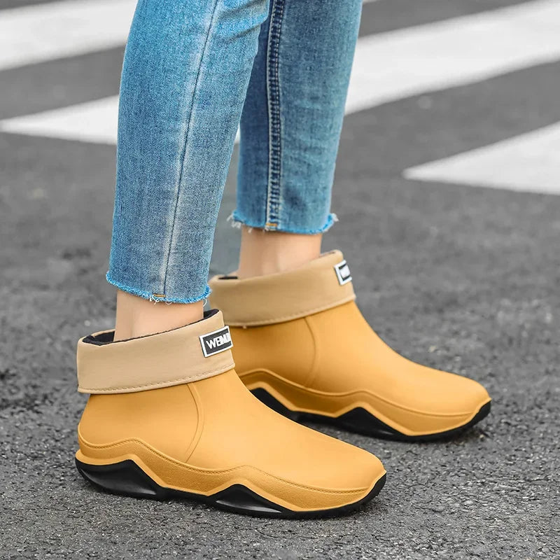 Men's Women Ankle Rain Boots Fashion Water Proof 