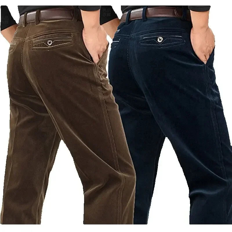 Corduroy pants loose joggers middle-aged men 