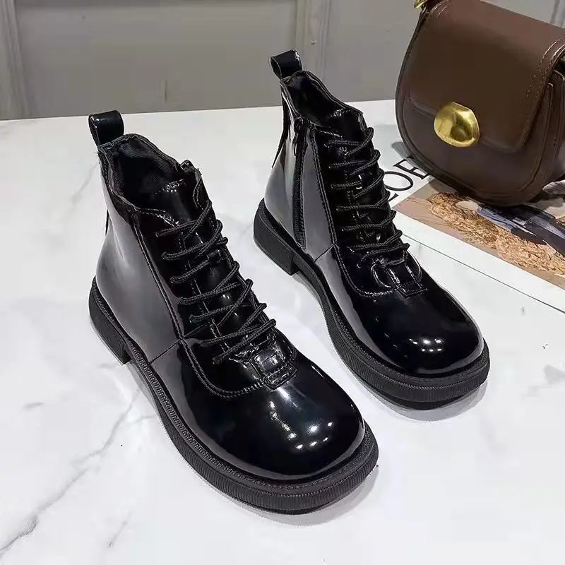 Female Ankle Boots Waterproof Booties Elegant 