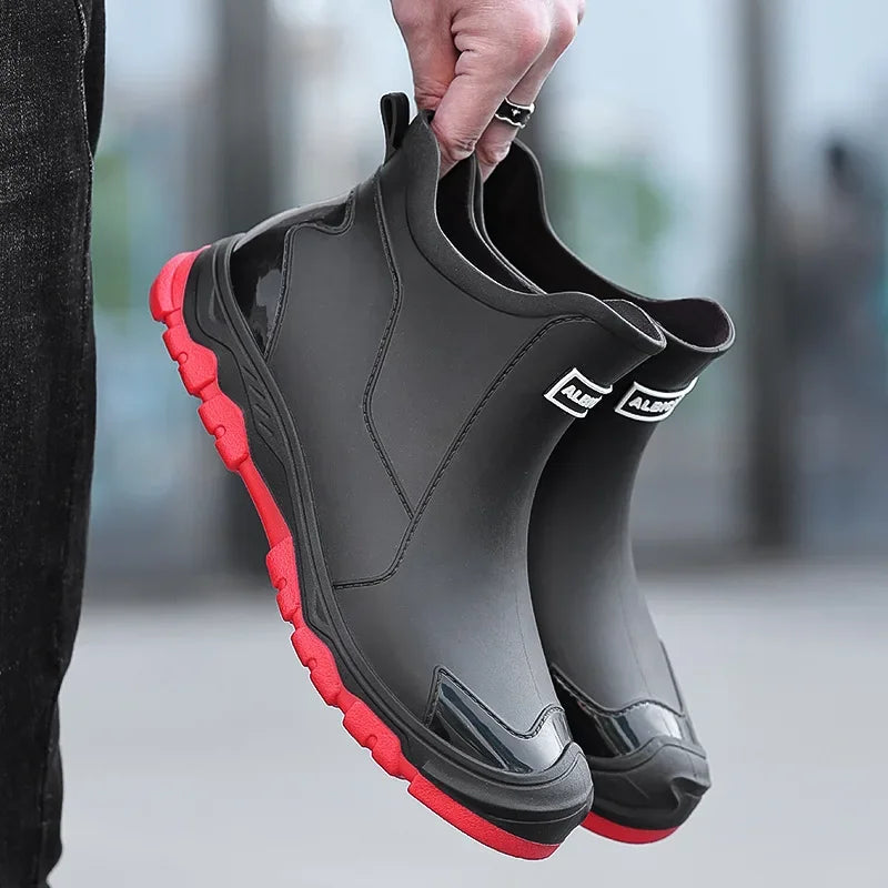Men's Rain Boots Waterproof Boots Outdoor Non-slip Casual 