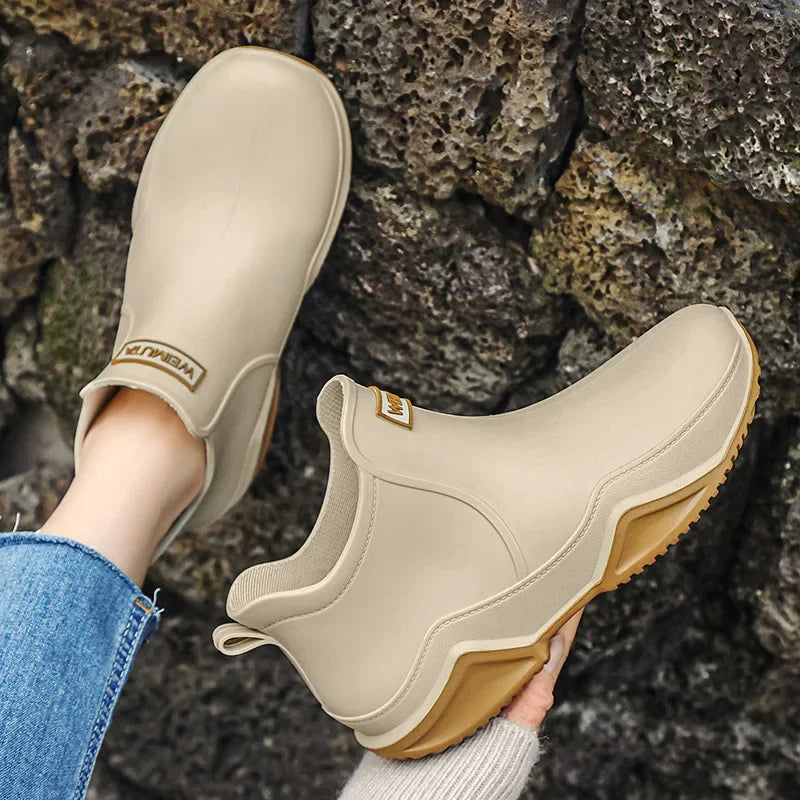 Men's Women Ankle Rain Boots Fashion Water Proof 