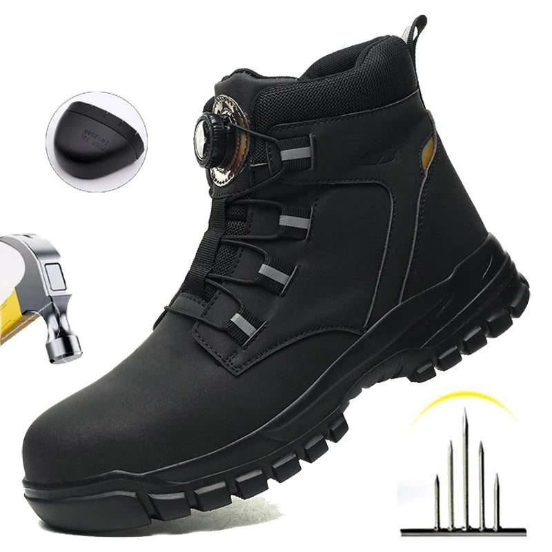 Waterproof Safety Boots Men Indestructible Steel Toe